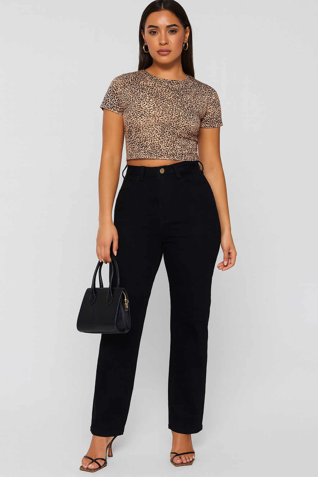 Leopard crop top