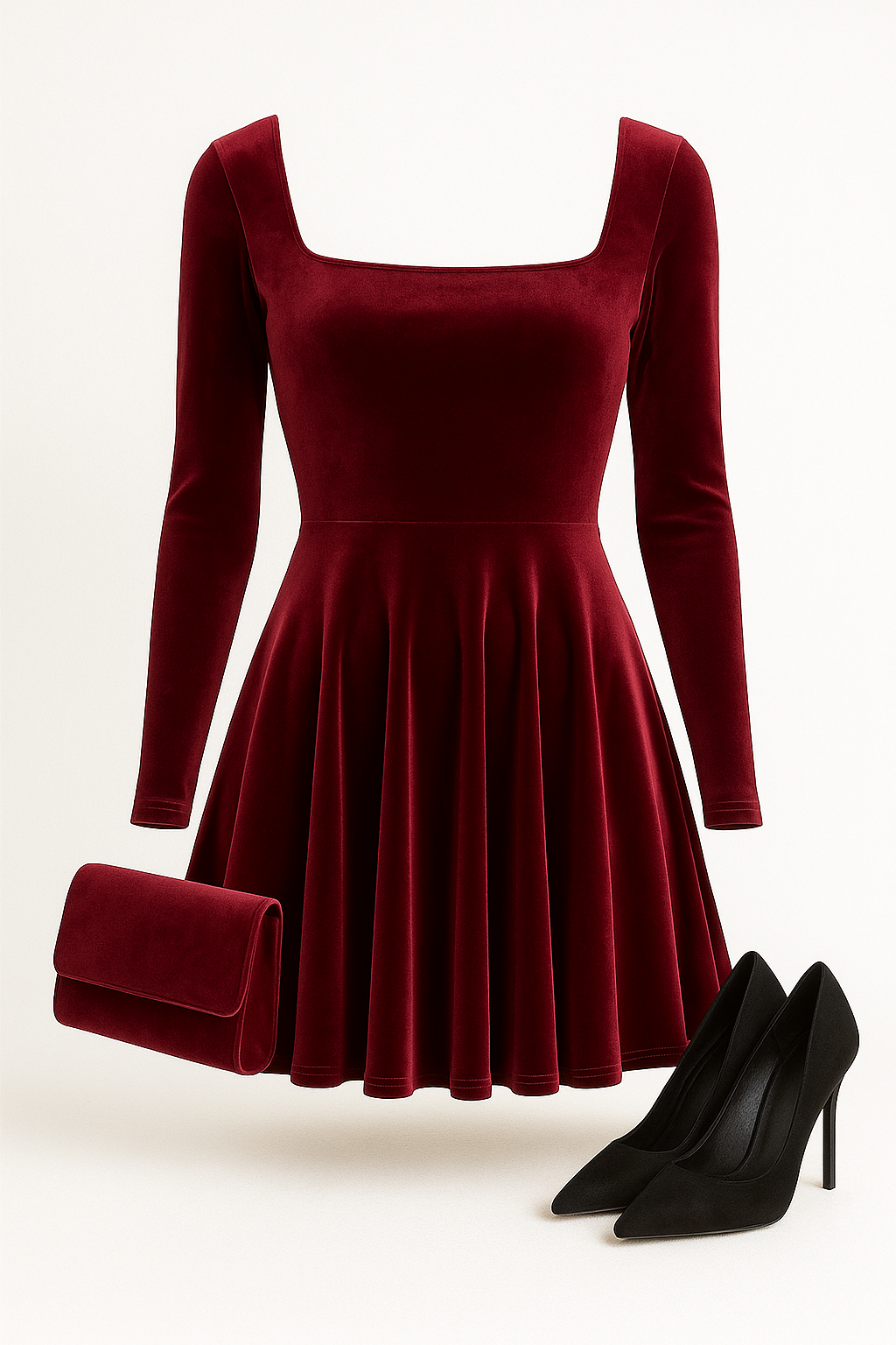 Belle burgandy dress