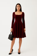 Belle burgandy dress